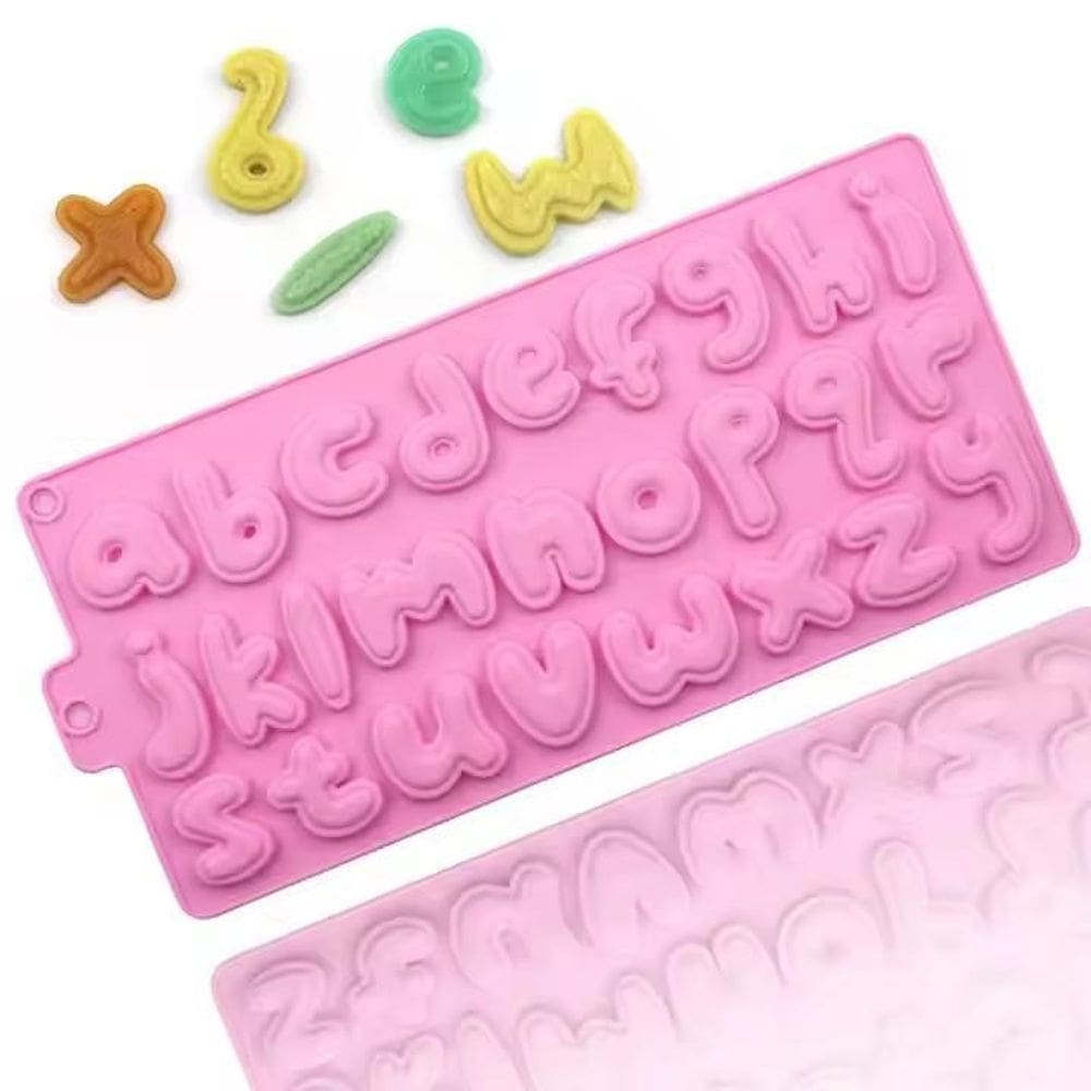 Molde Silicone Letras Alfabeto Chocolate Fondant Biscuit