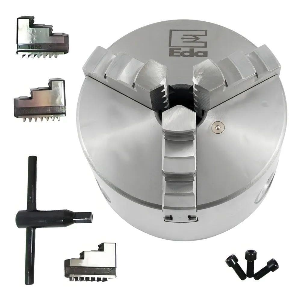 2X Placa Para Torno Com 3 Castanhas 160Mm Universal Eda