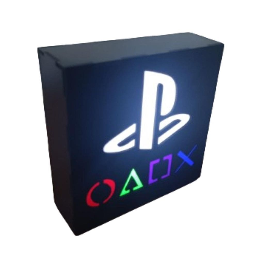 Luminária Play 16X16 Abajur De Mesa Led Gamer Geek Mdf