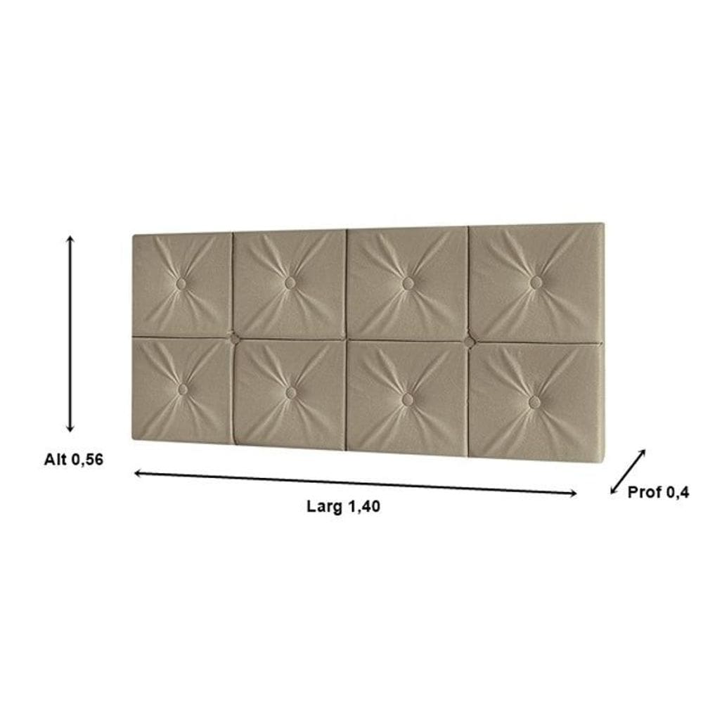 Painel Cama Box Prime Casal 1,40 Ferrari Cor Bege Comprar