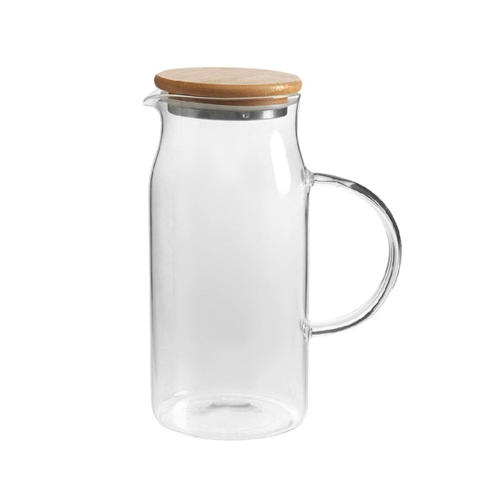 Jarra Vidro 1,15L com Tampa de Bambu Sense Ou