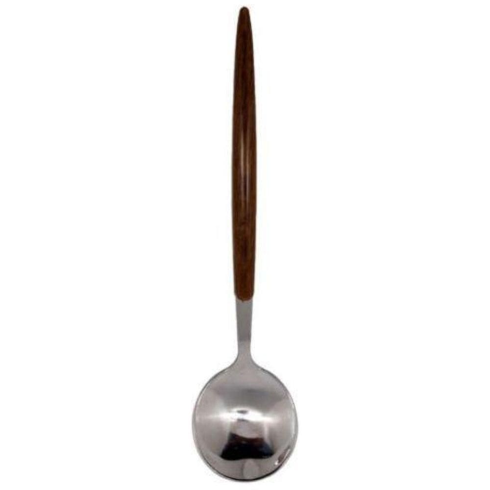 Cj Colheres P/Sobremesa Inox Madeira Organic 6Peças - 13Cm