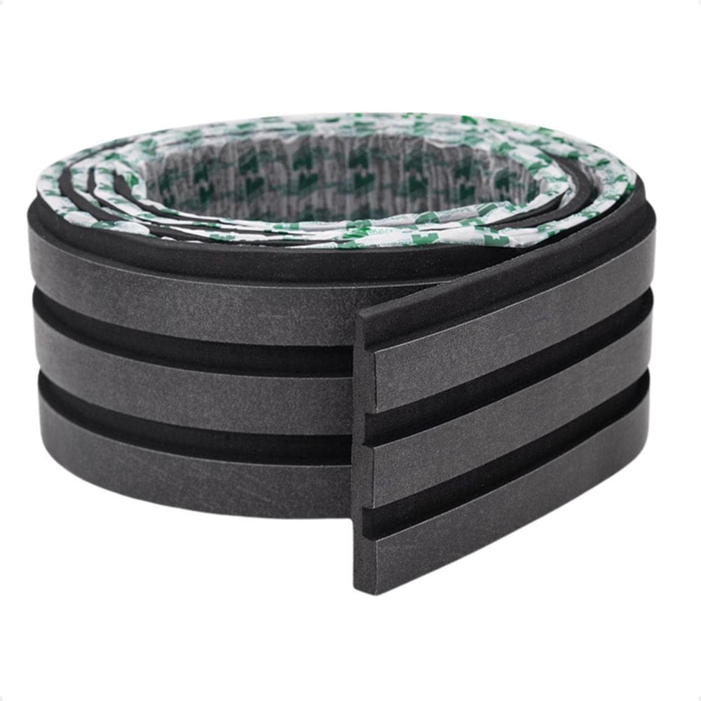 Painel Ripado Laminado Autocolante Flexível Rolo 10Mt Black