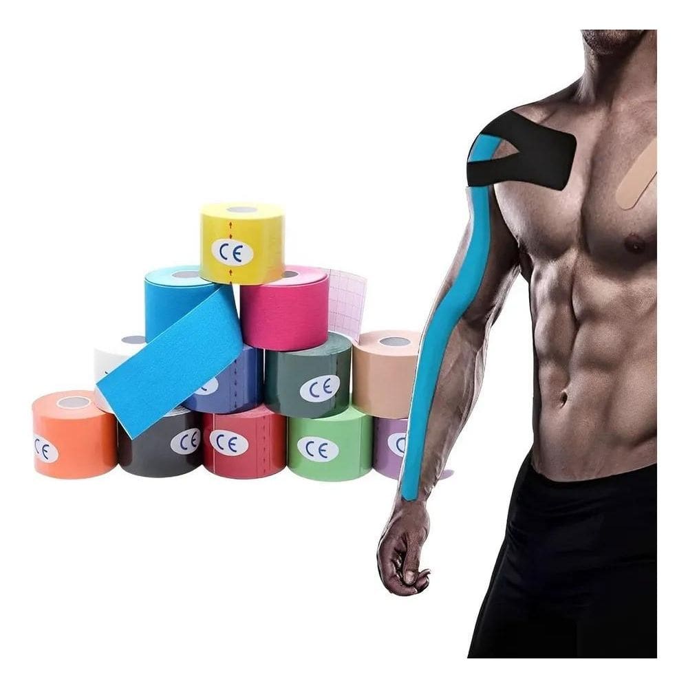 2X Kinesiology Tape Fita Kinésio Sportstape Cor Preto