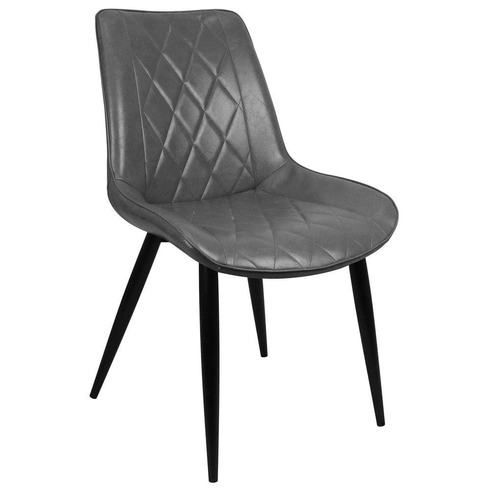 Cadeira Haifa Livia Tábata Estofada Vintage Pu - Preto