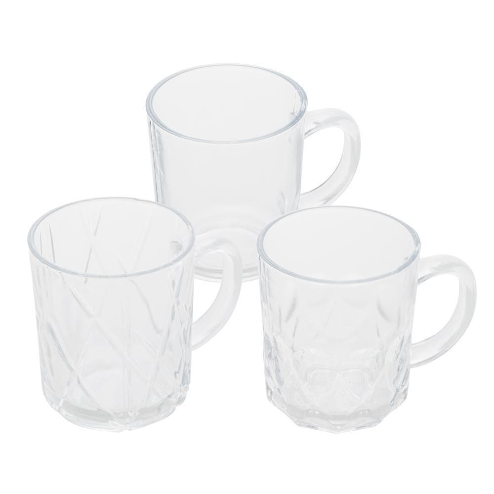 Cj 3 Canecas De Vidro 175Ml