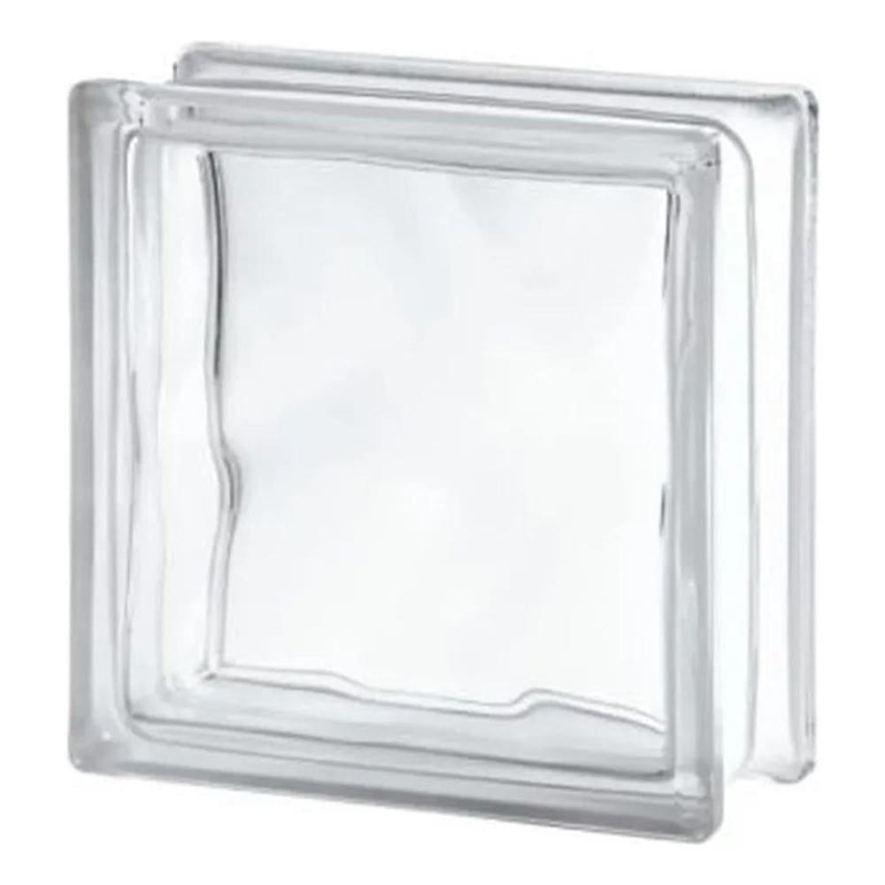 2X Bloco Vidro Transparente Quadrado Incolor 1 Unidade Tijol