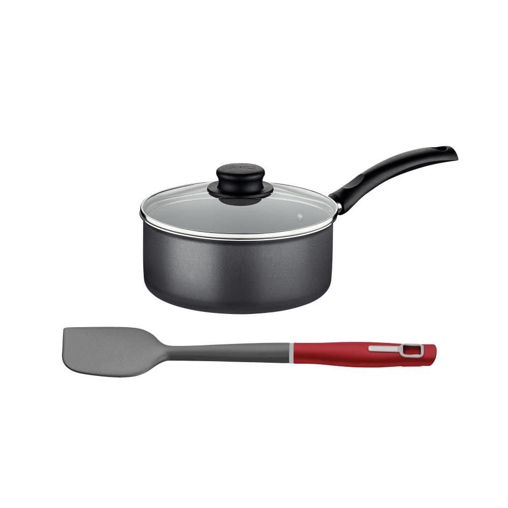 Panela Turim Alumínio grafite Antiaderente 16cm 1,4L PTC + Espátula - Tramontina