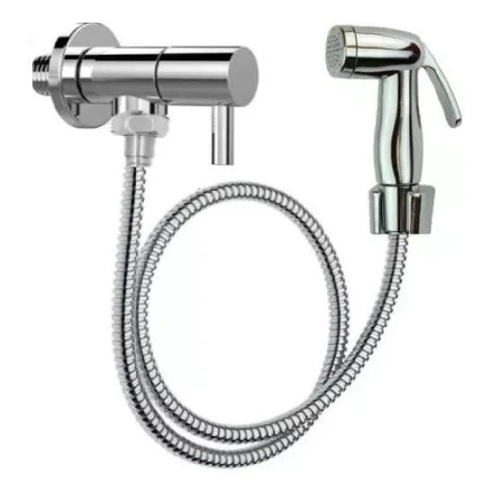 Ducha Higiênica Bidê Registro Aço Inox Super Luxo 1/4 Volta