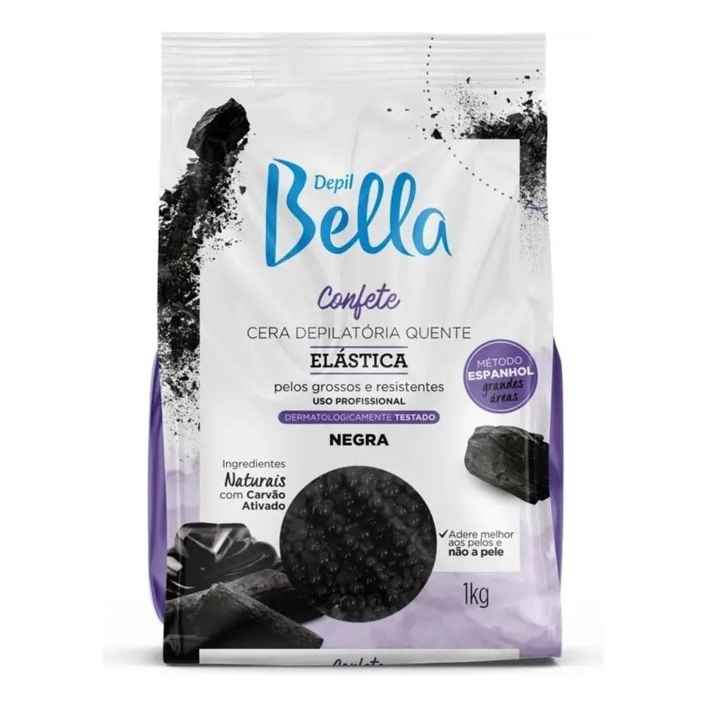 Cera Depilação Corporal Natural Negra Pérola Depil Bella 1Kg