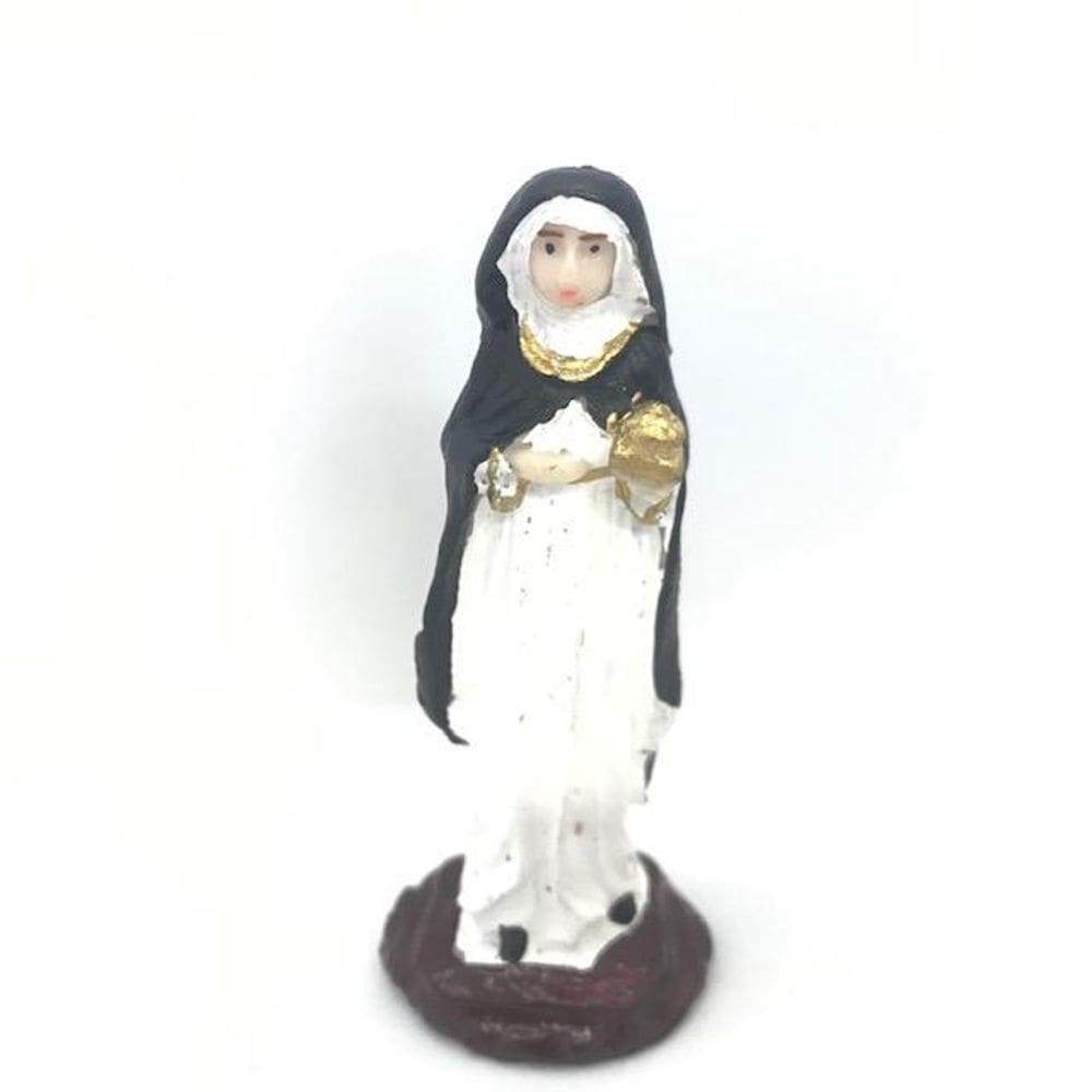 Santa Edwiges Escultura Em Resina 7 Cm