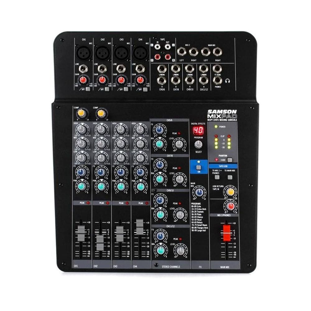 Mesa Samson Mxp124Fx Usb De 12 Canais Com Efeitos