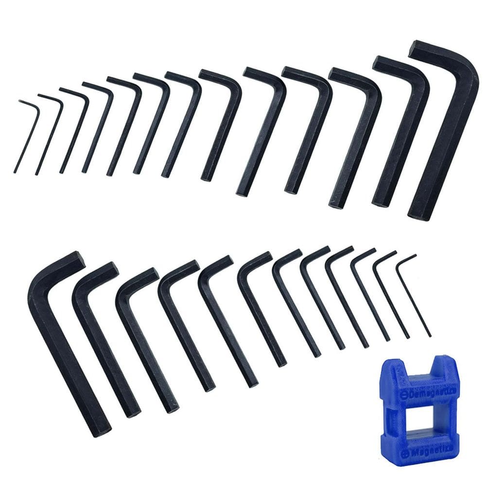 Jogo Chave Allen 25 Peças Hexagonal Sextavada Magnetizador