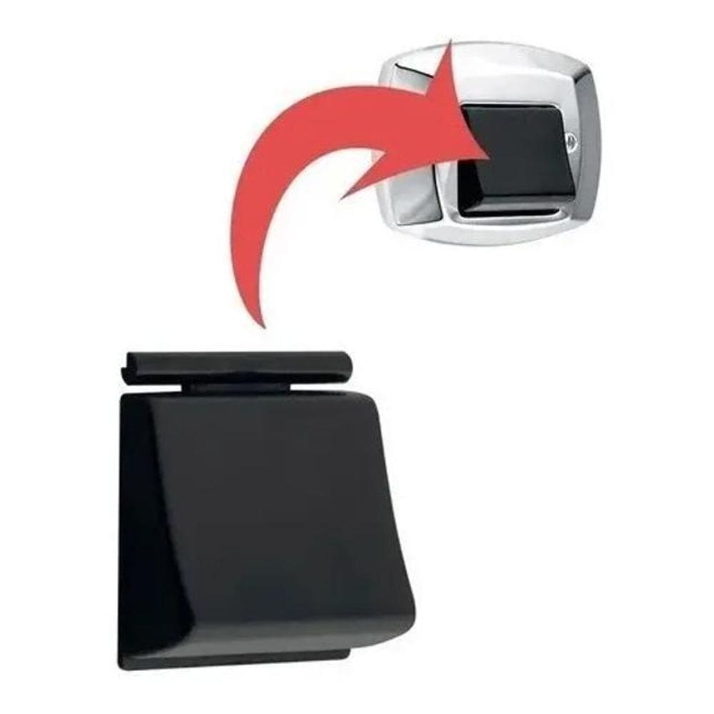 2X Tecla Acionador Botão Preta Válvula Descarga Docol Cor Pr