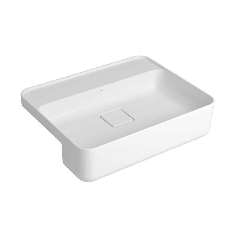 Cuba Semi-Encaixe Retangular C Mesa 50Cm Branca L.63050 Deca