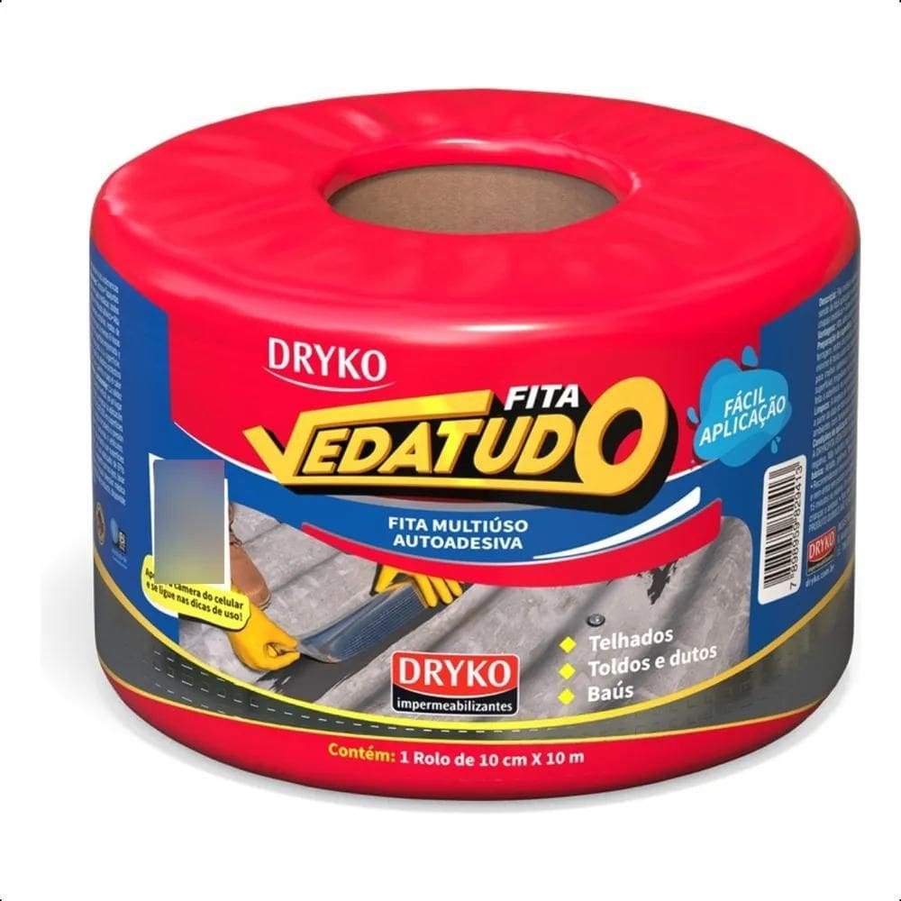 2X Manta Adesiva Asfaltica Aluminizada Fita Vedatudo 10Cm X