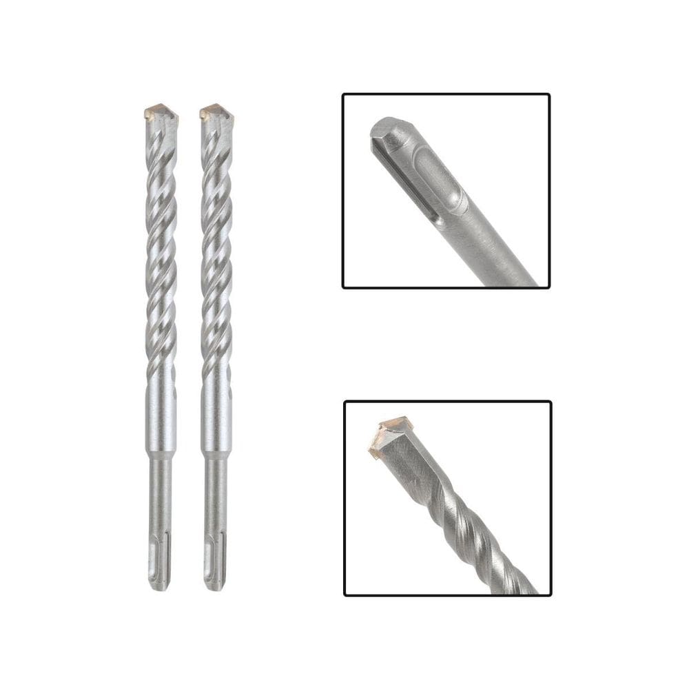2 Brocas Sds Plus 18X400 Mm Aço Carbono Tungstênio Martelete