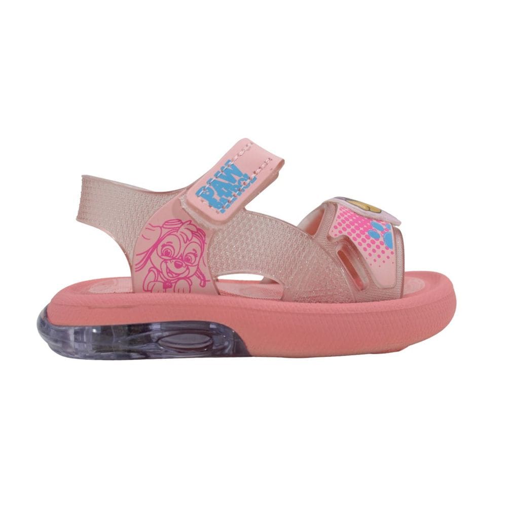Sandália bb Grendene Kids Patrulha Canina Led Rosa