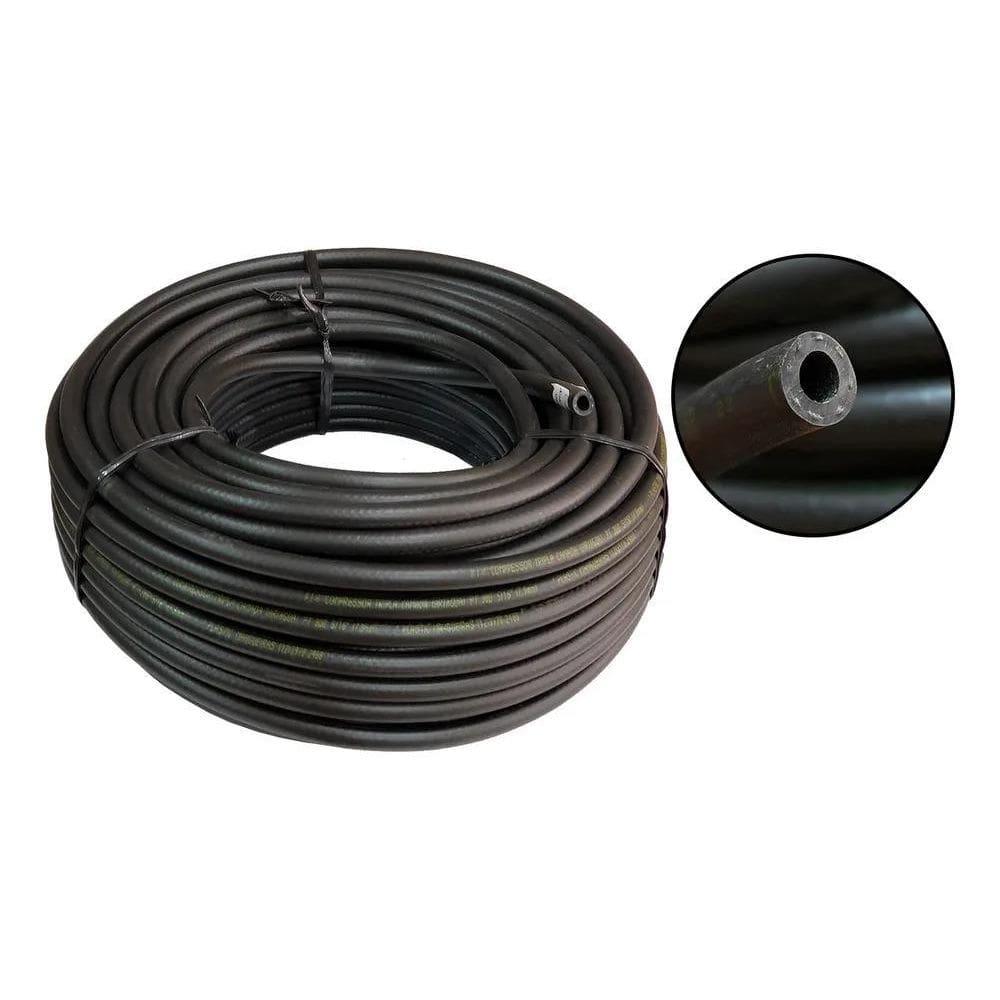 10 Metros Mangueira Preta Para Compressor 1/4 300Psi Ar/Agua