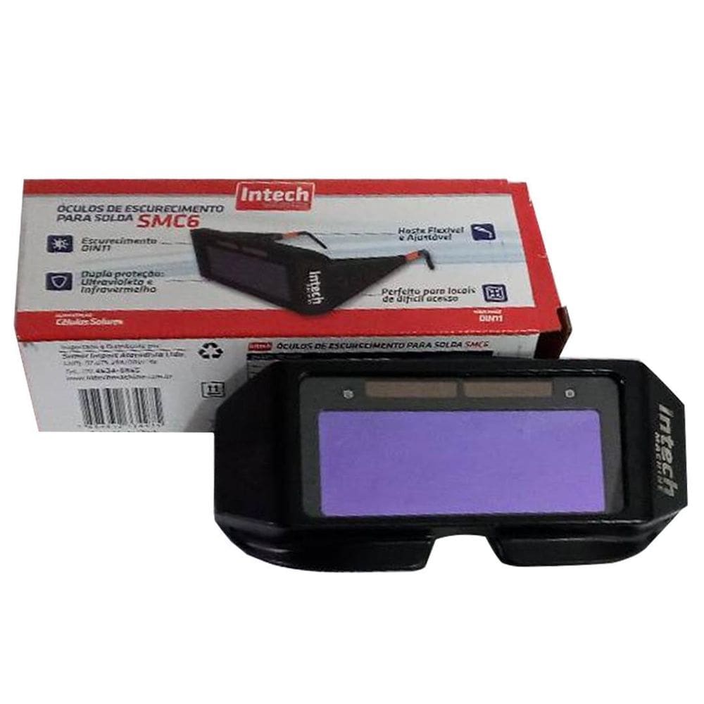 Óculos De Solda Escurecimento Mascara Automático Intech Smc6