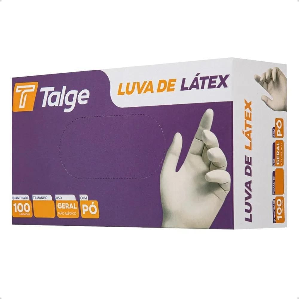 2X Luvas Descartáveis Talge Luvas De Látex Cor Natural Taman