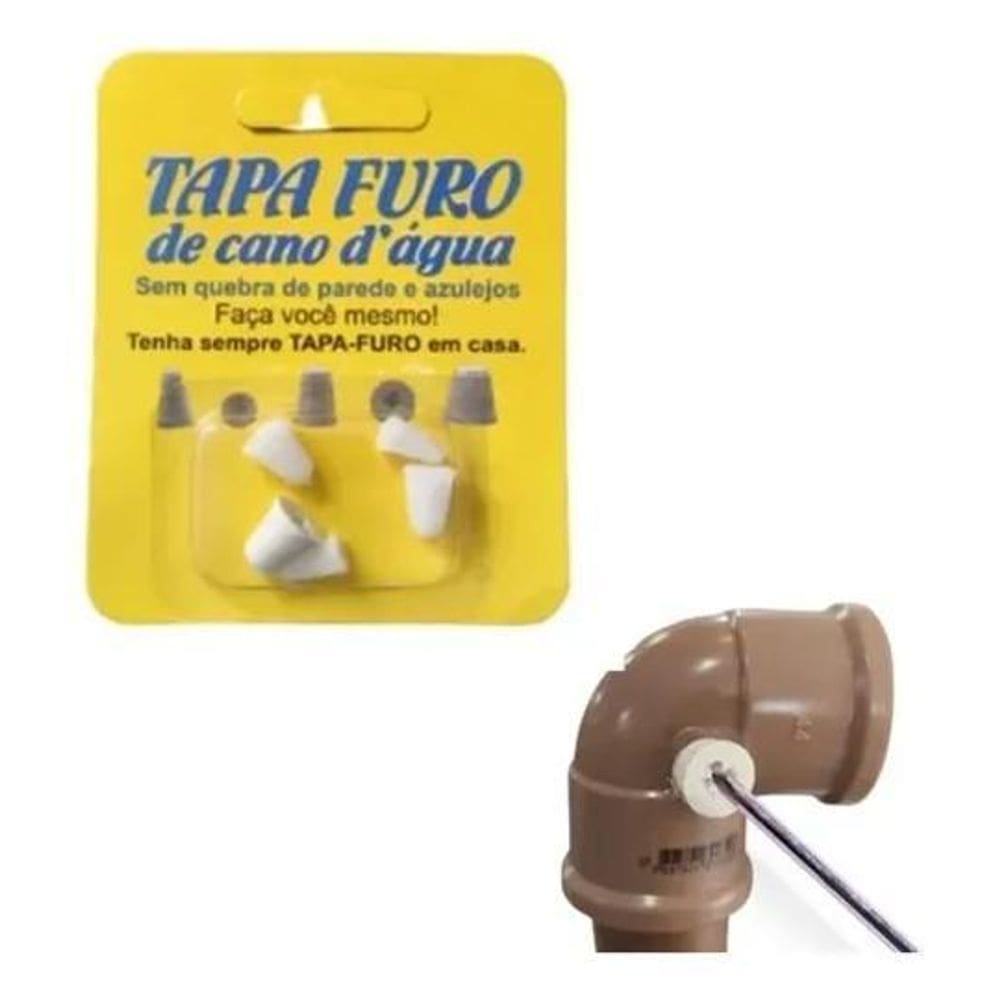 2X Tapa Furo Cano D` Água Cano Furado Rosca Chave 5 Und
