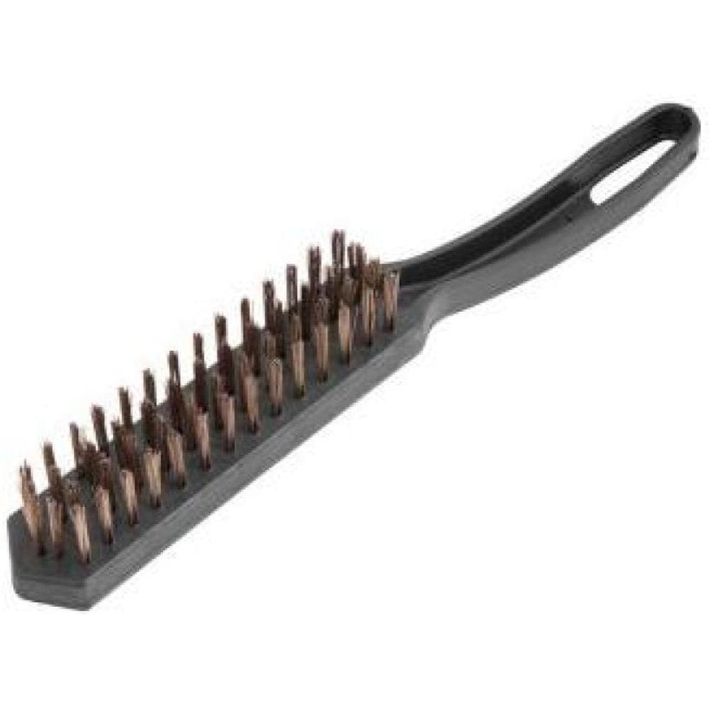 Escova Manual Cerdas De Aço, 4 Fileiras Cabo Plástico Vonder