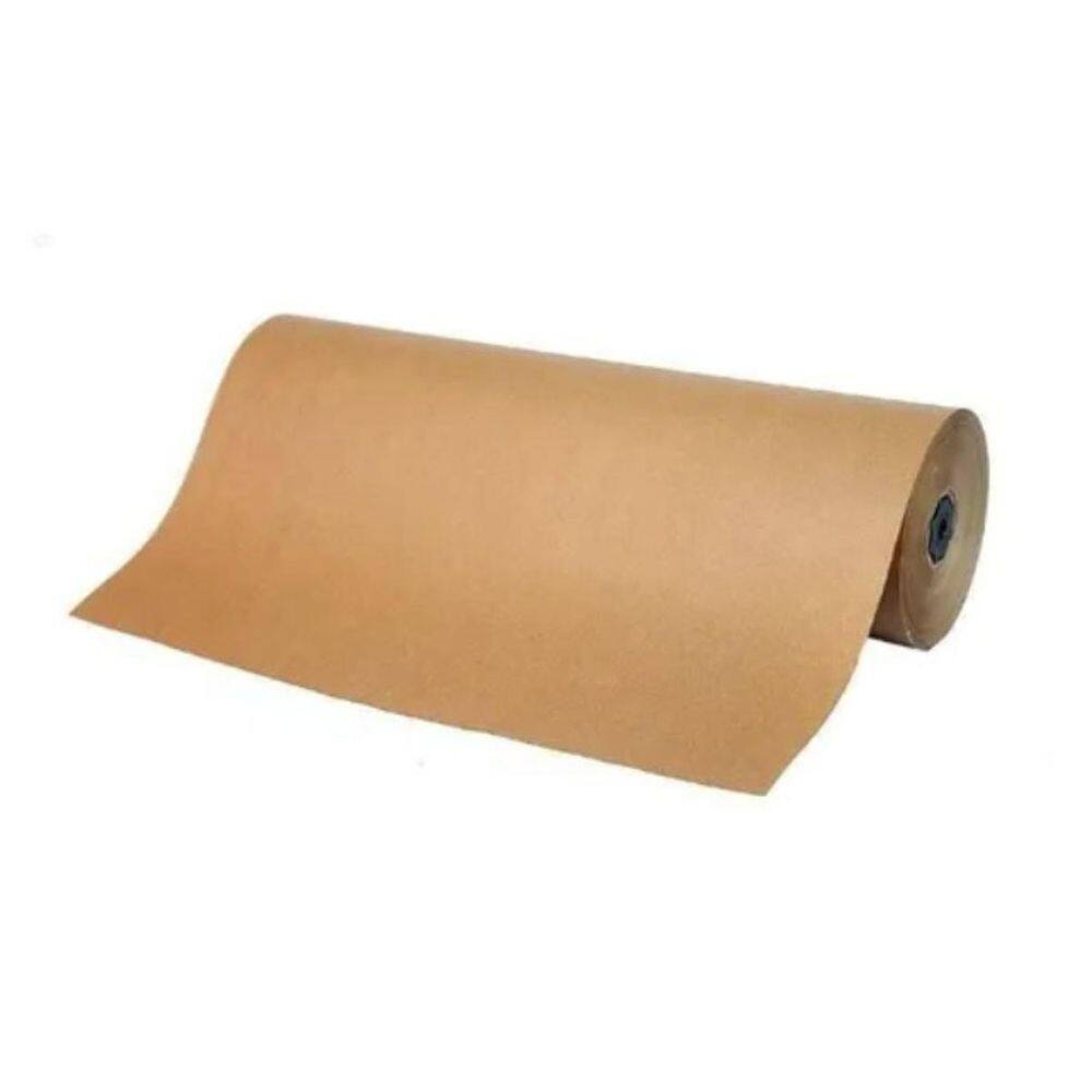 Papel Kraft Puro Bobina 80Cm X 10 Metros Pardo Resistente