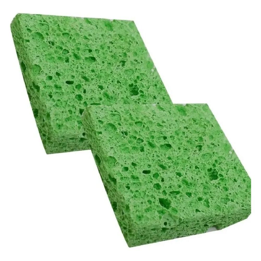 Esponja Vegetal Para Suporte De Ferro De Solda Com 2 Unidades