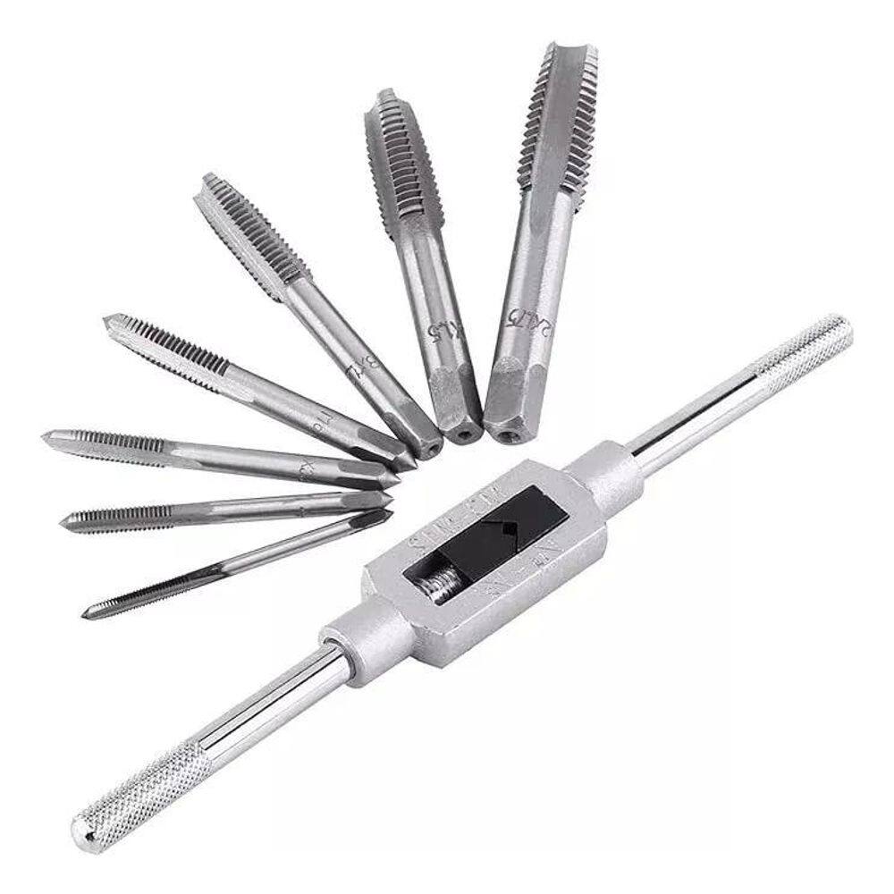 2X Kit Machos 8 Peças Para Chave E Vira Macho P Fazer Rosc