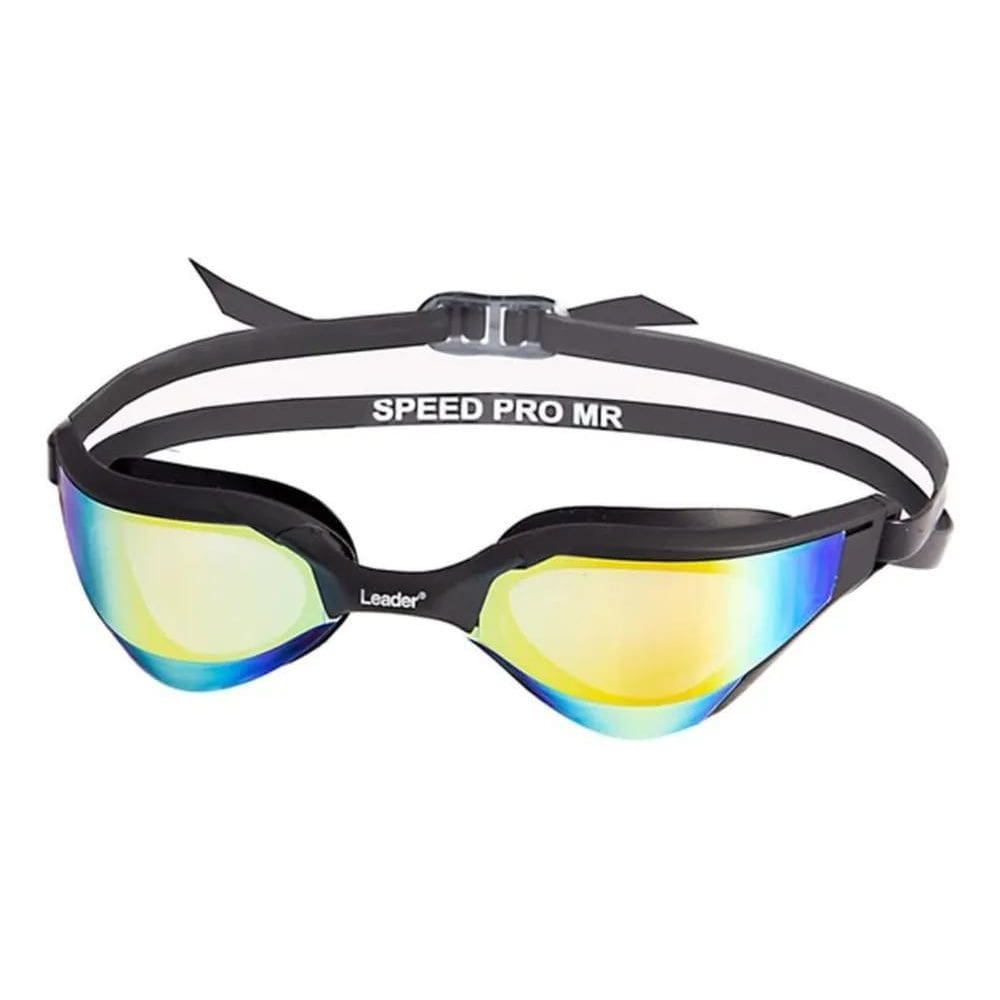 2X Óculos Natação Espelhado Leader Speed Pro Cor Preto