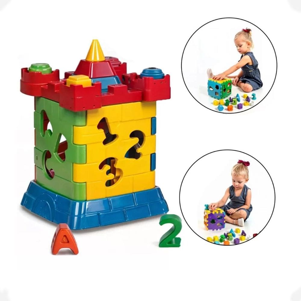 Castelinho Brinquedo Educativo Montar Letras E Numeros