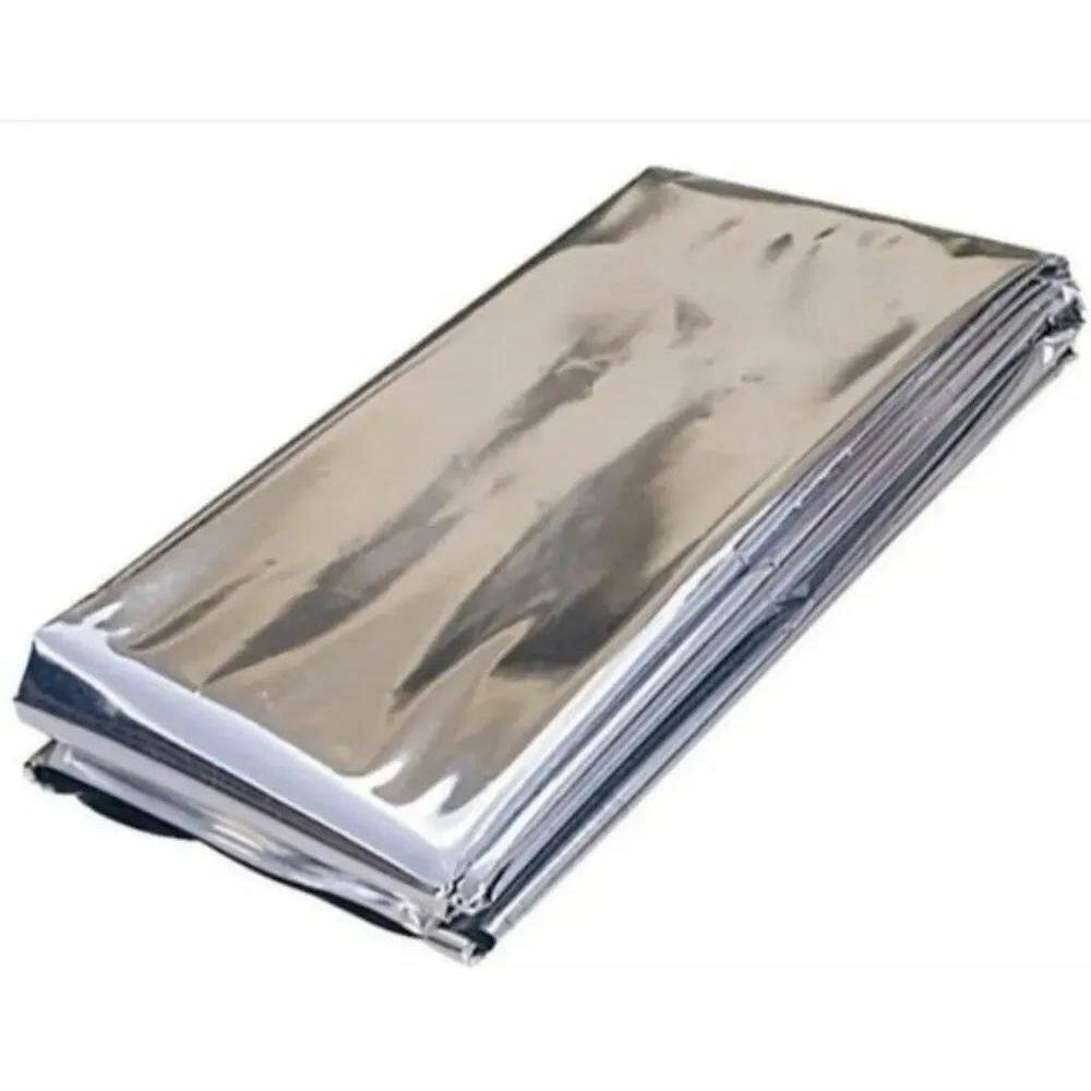 2X Cobertor Termico Manta Aluminizado Emerg E Resgate