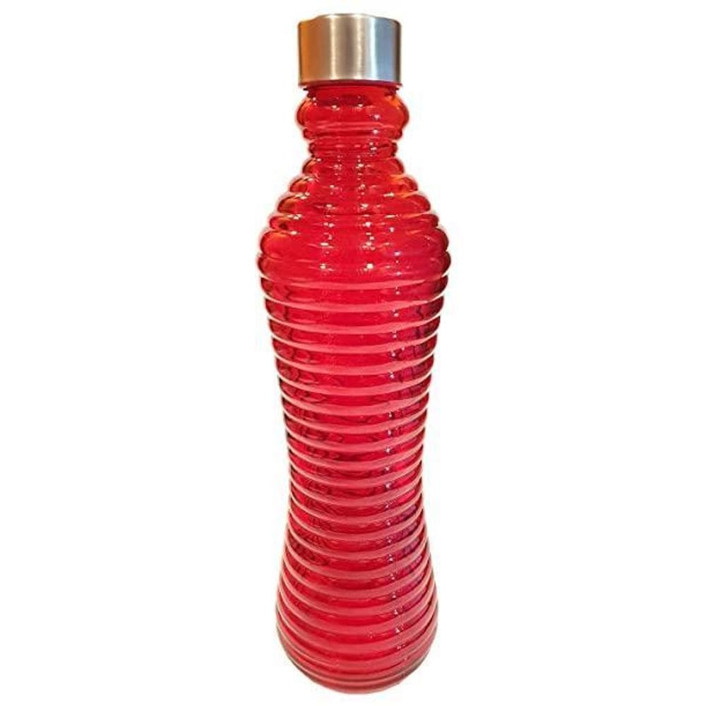 Garrafa De Vidro Colorida 1,0 Litro Tampa Inox