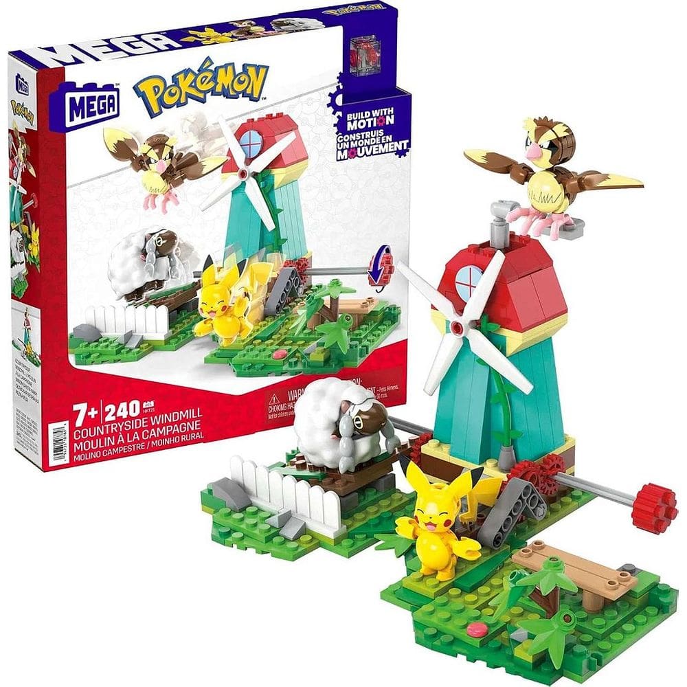 Blocos de Encaixe Mega Bloks Construção Moinho Rural Pokemon - Mattel
