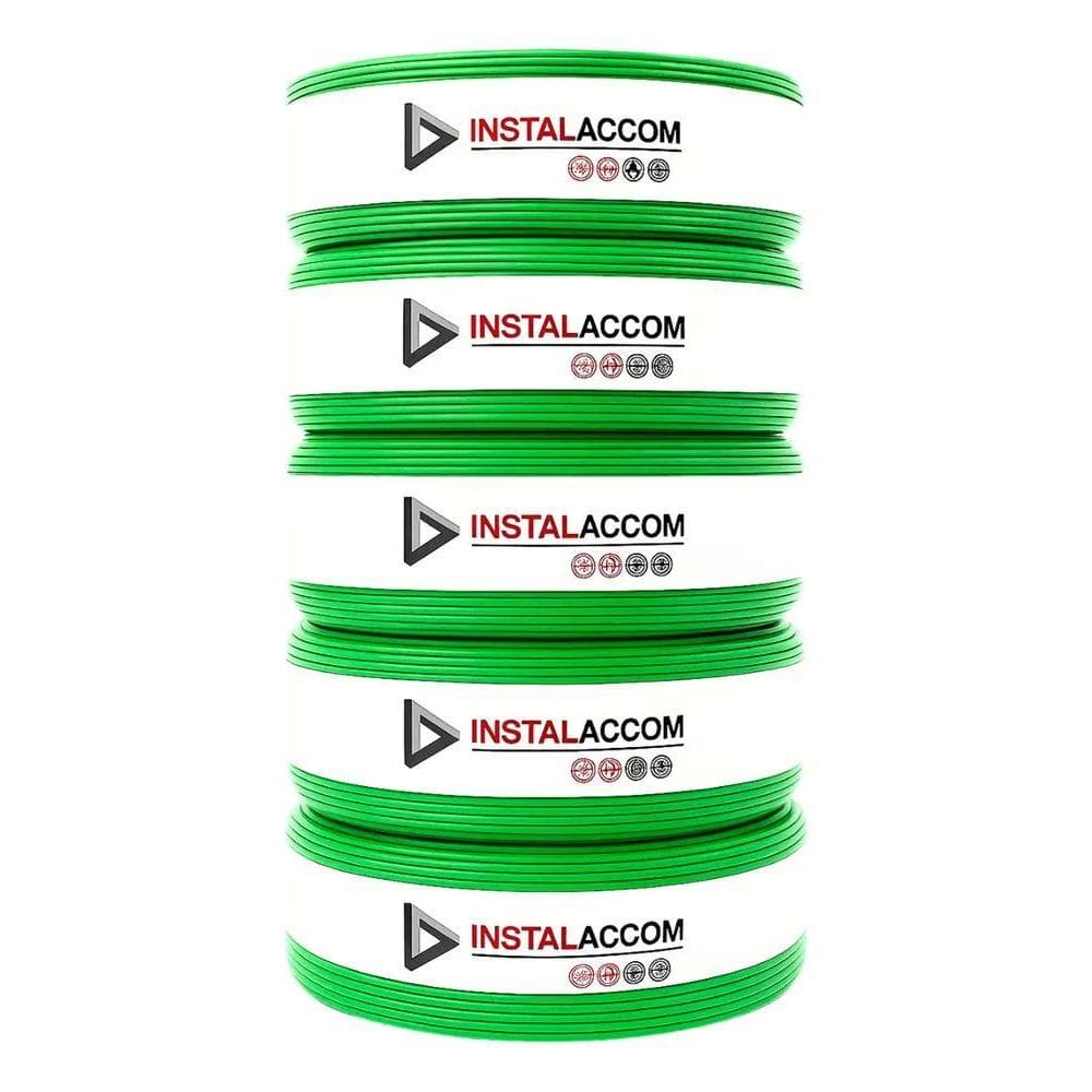 2X Fio Verde 2,5Mm Cabo Flexível Rolo Com 100 Metros Elétric