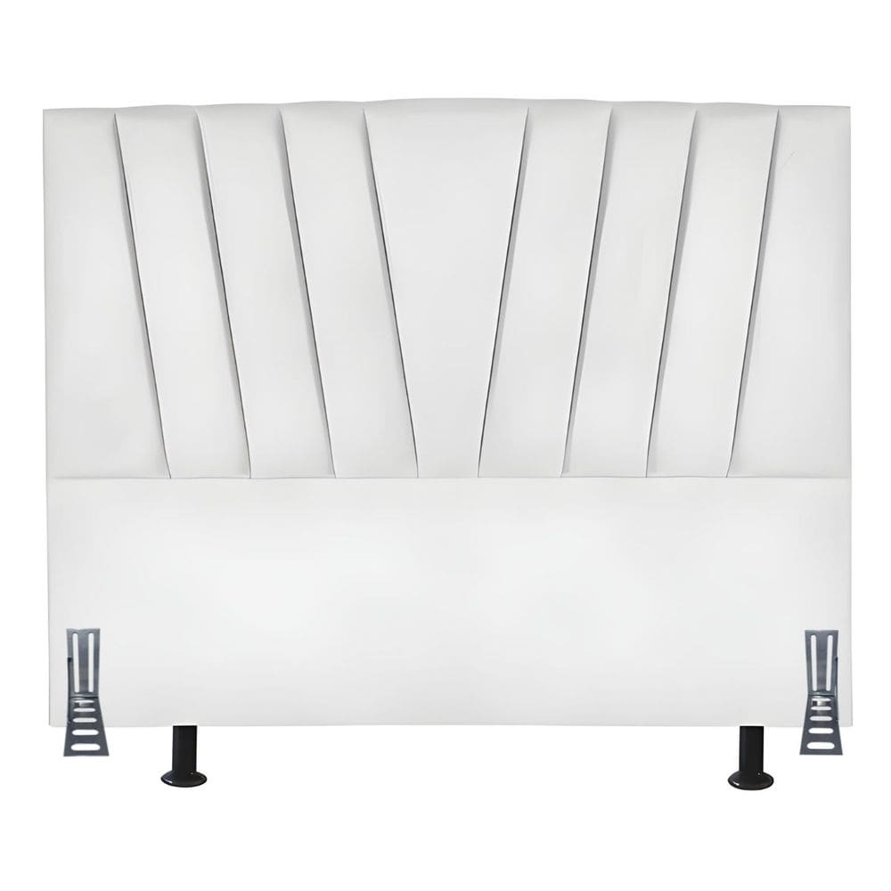 Cabeceira Cama Box Queen 160 cm Safira em Suede Com Frame