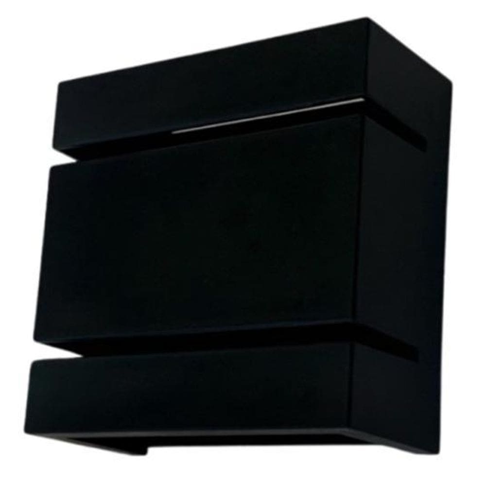 Arandela Madrid Externa Facho Duplo Friso Preta