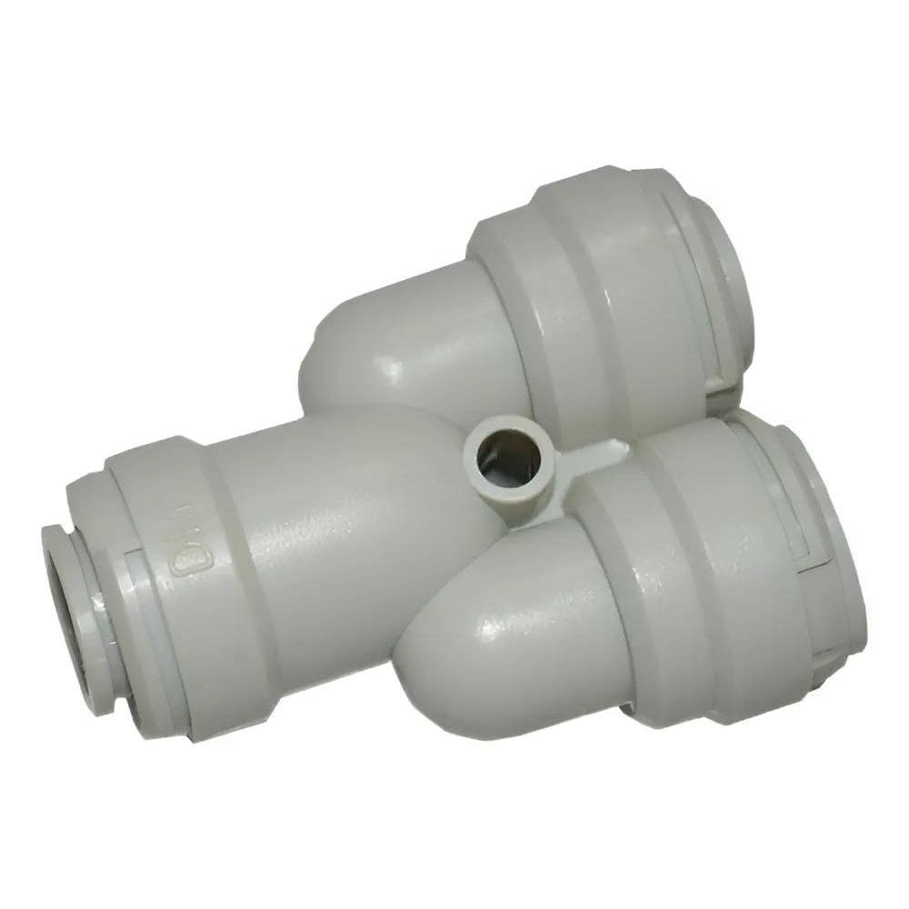 2X Engate Rapido Dmfit Y Entrada Tubo 3/8 Saída 2 Vias Tubo