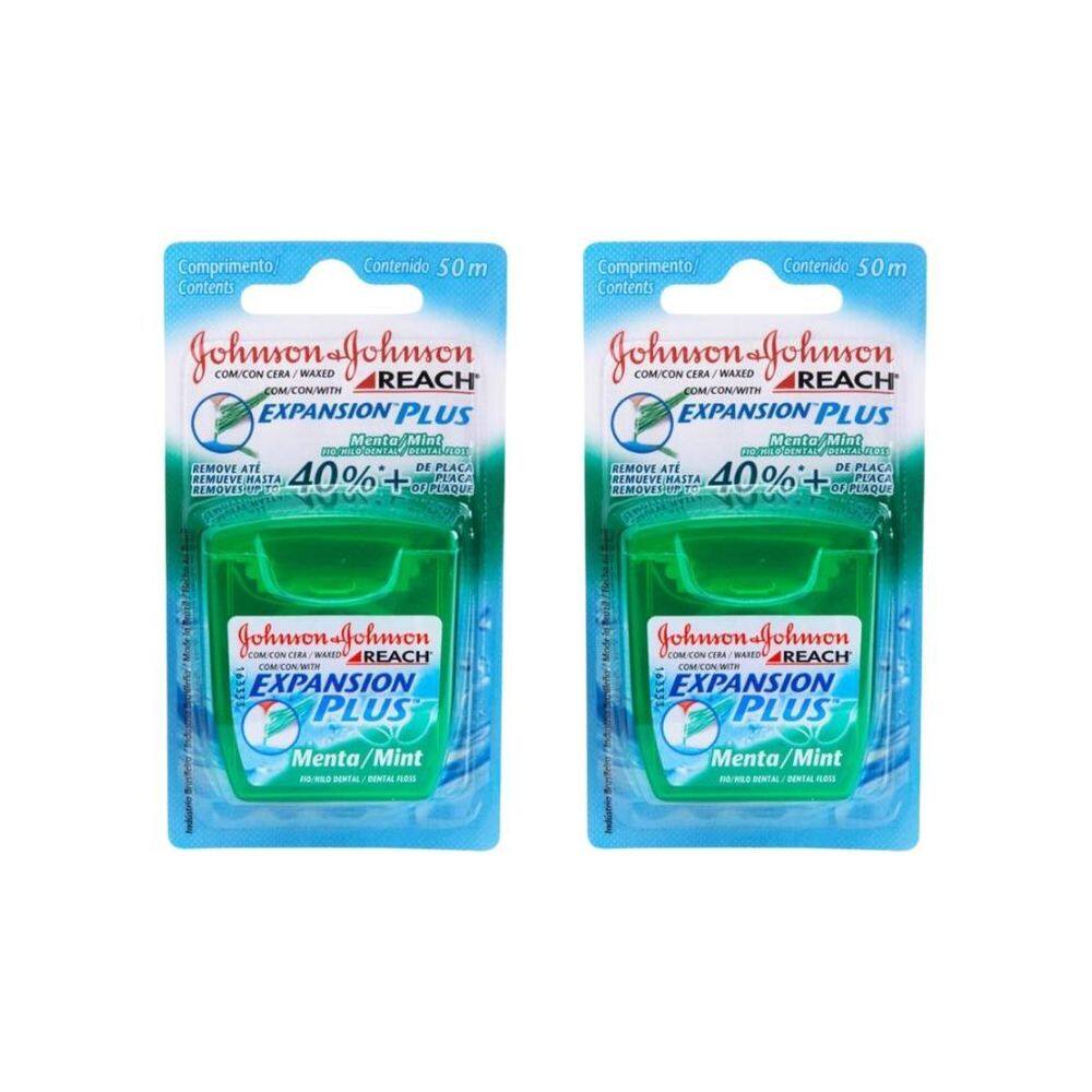 Fio Dental Johnsons Reach 50M Menta - Kit Com 2Un