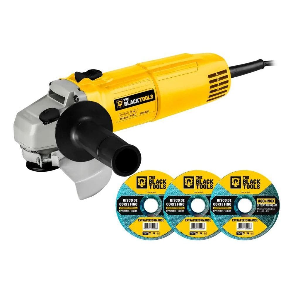 Esmerilhadeira Lixadeira 4.1/2 Profissional + Discos Corte