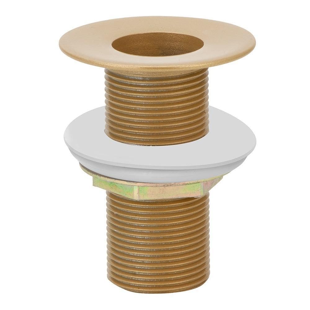 Válvula Ralo Lavatório Cuba 7/8 Metal Gold/Dourado Inox