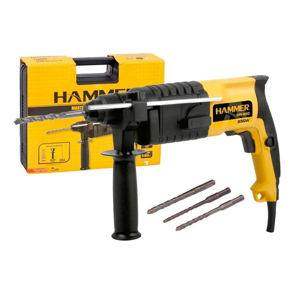 Martelete Perfurador Sds Plus Hammer 650W Gymr650 Cor Amarel