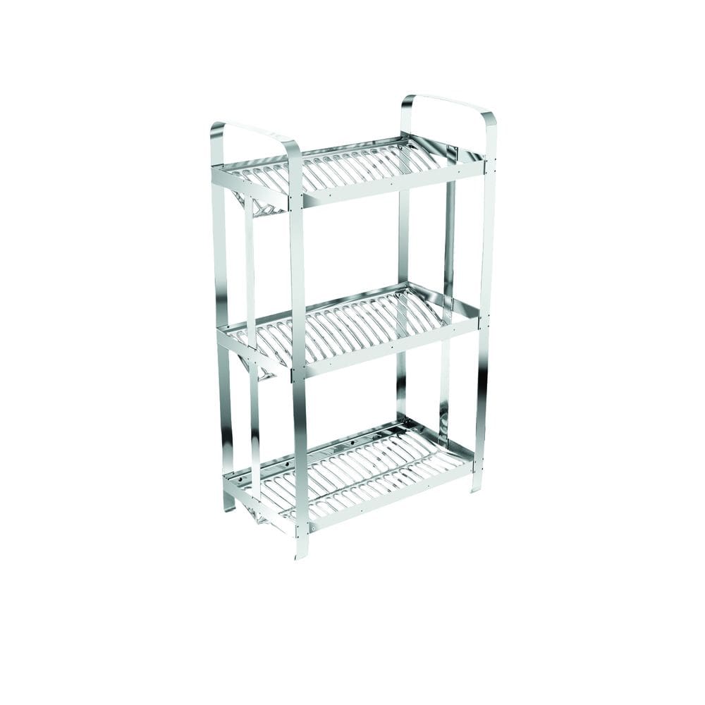 Escorredor de prato industrial aço inox 60 pratos Mak Inox