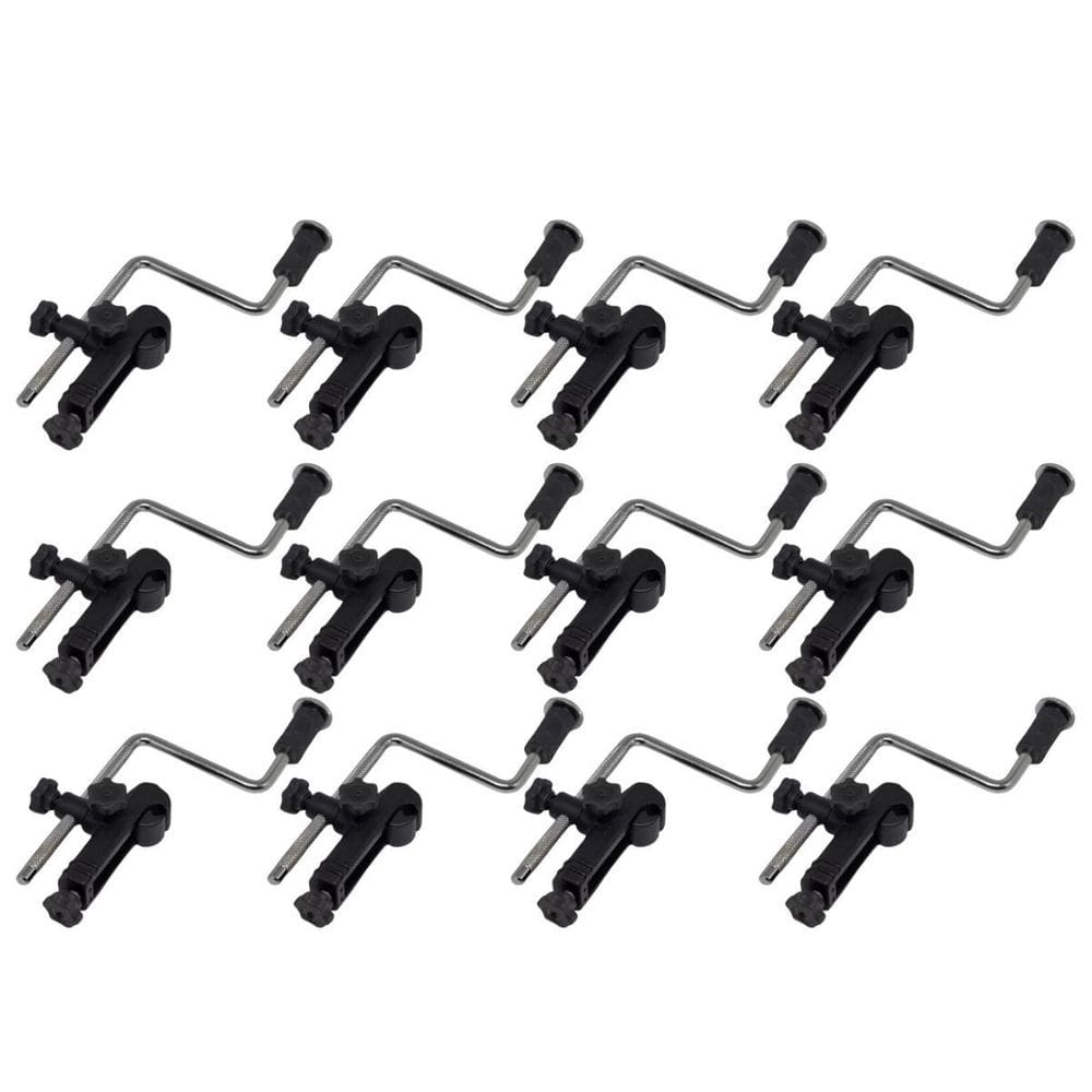 Kit 12 Clamp Suporte De Microfone Percussão Estilo Garra Lp