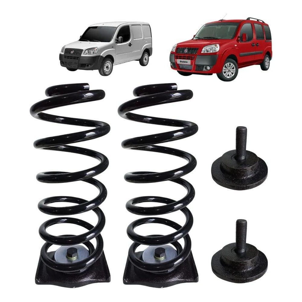 2X Kit Reforço Traseiro Fiat Dobl  Cargo Ou Gnv  8/9Cm + Al