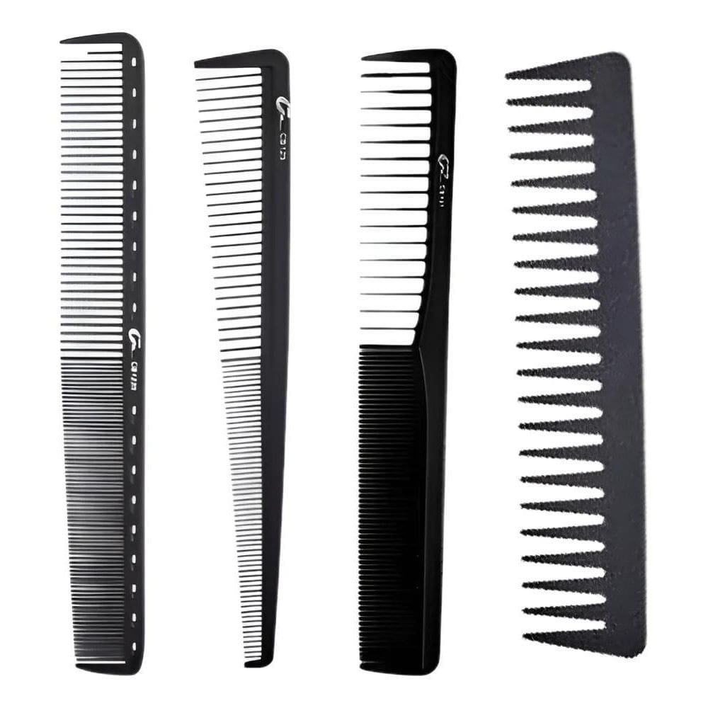 Kit 4 Pentes Carbono De Corte Barbeiro Profissional - Umi