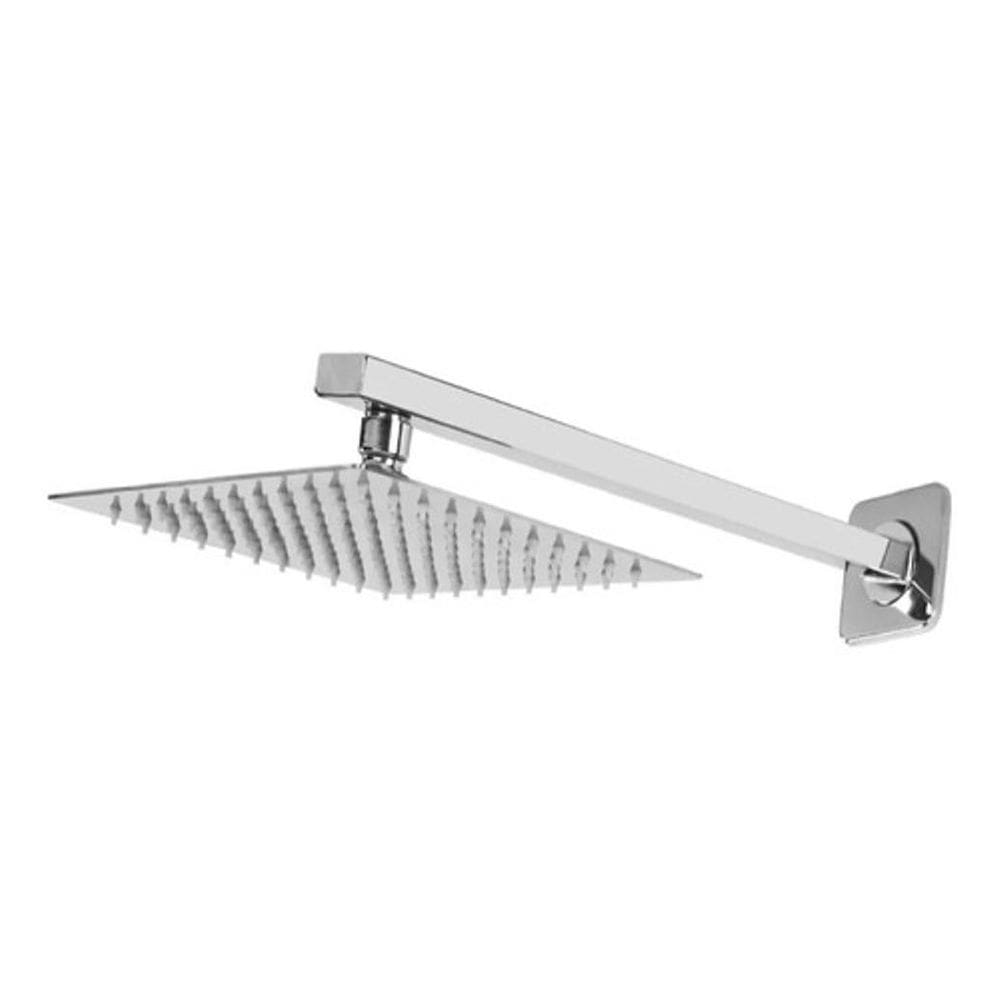 Chuveiro Ducha Slim Quadrado Metal 30X30Cm Com Braço 30Cm