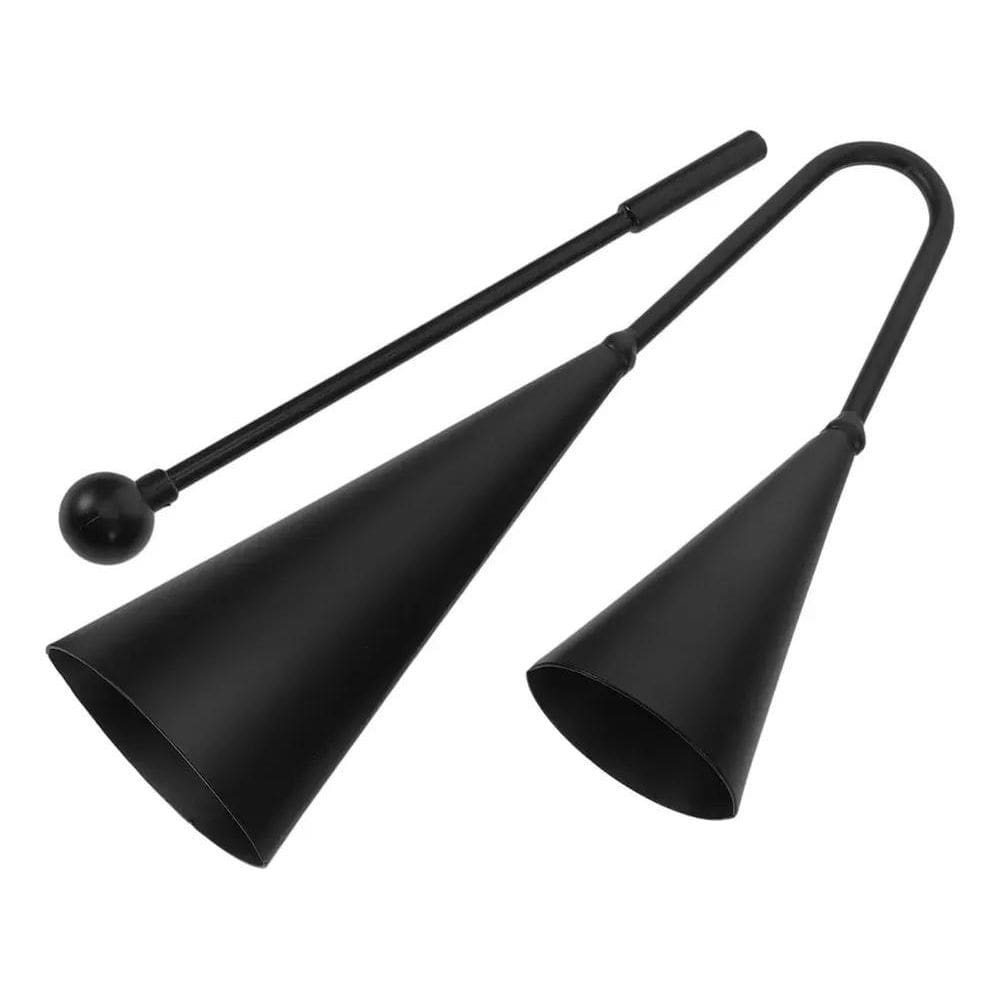 2X Duplo Gope Profissional Preto Com Baqueta Percussao