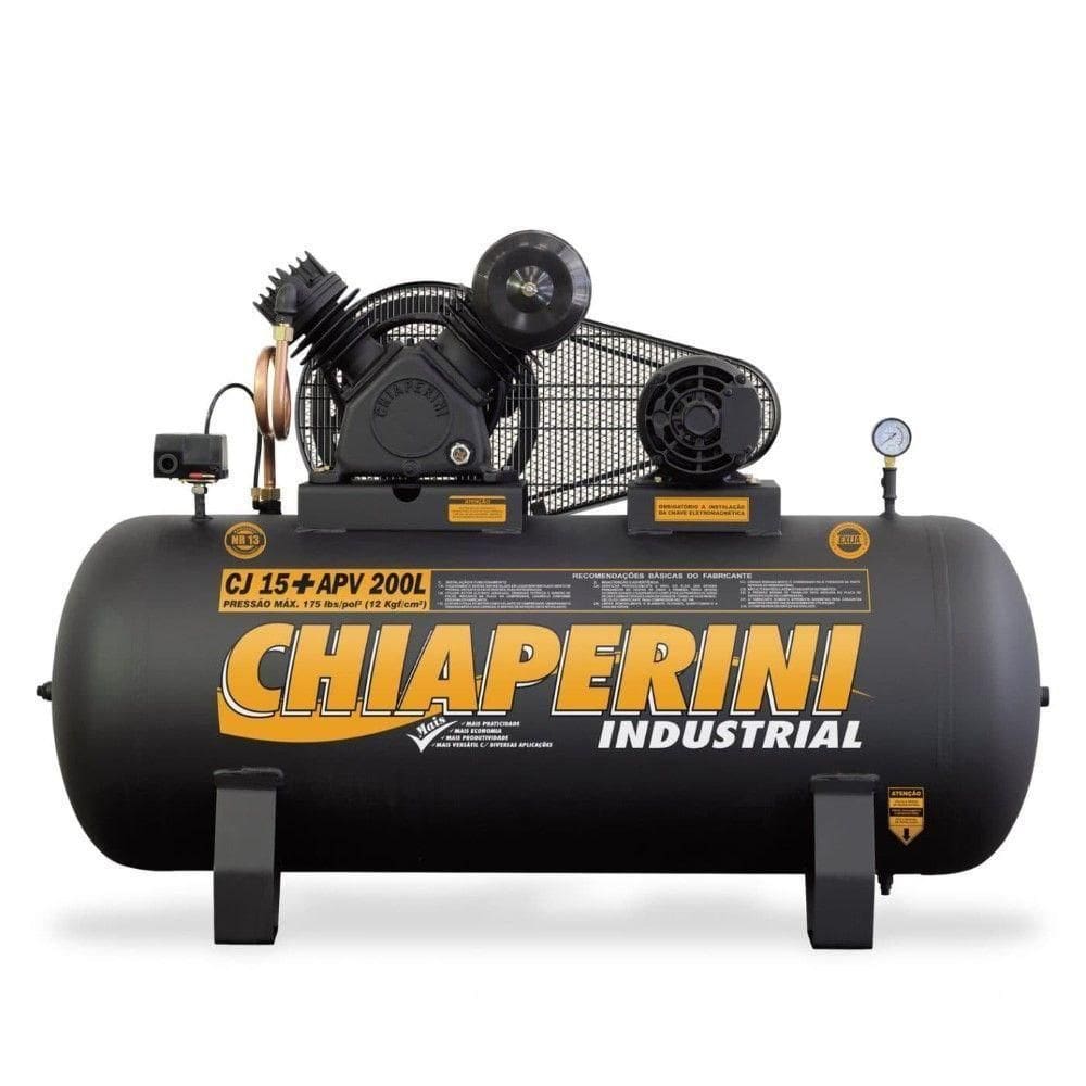 Compressor De Ar A.pressão Tri 3hp 200l 000679 Chiaperini